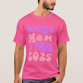KÜNFTIGE Mama FÖRDERT ZUR MAMA DER ZWEI-Mama TWINS T-Shirt