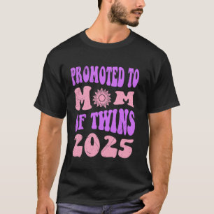 KÜNFTIGE Mama FÖRDERT ZUR MAMA DER ZWEI-Mama TWINS T-Shirt