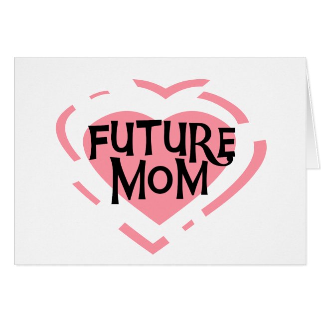 Künftige Mama Rosa Herzklappen und Geschenke (Vorderseite (Horizontal))