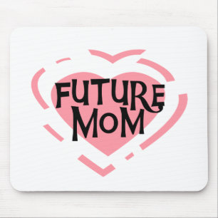 Künftige Mama Rosa Herzklappen und Geschenke Mousepad