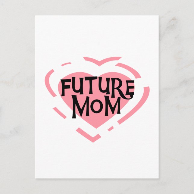Künftige Mama Rosa Herzklappen und Geschenke Postkarte (Vorderseite)