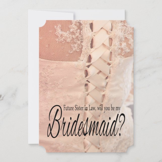 Künftige Ministerin für Recht Bitte sei Bridesmaid Einladung (Vorderseite)