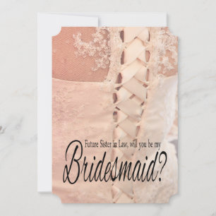Künftige Ministerin für Recht Bitte sei Bridesmaid Einladung