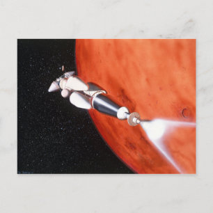 Künftige Mission der bemannten Mars im Orbit Postkarte