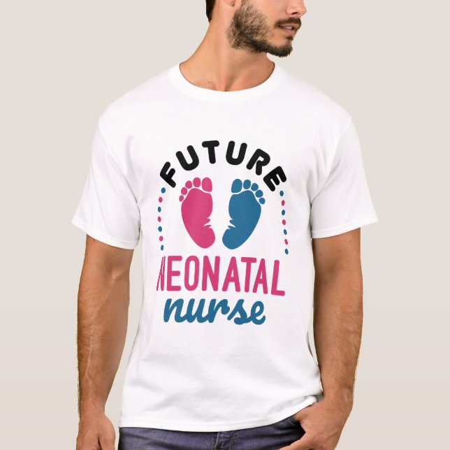 Künftige neonatale Krankenpflege Preemie NICU-Kran T-Shirt (Vorderseite)