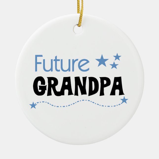 Künftige Opa Tshirts und Geschenke Keramikornament (Vorne)