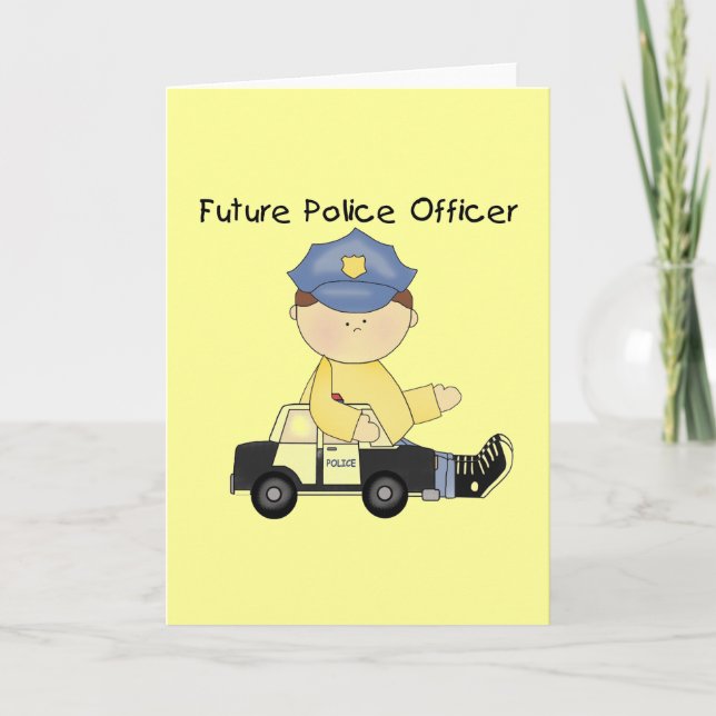Künftige Polizeibeamte - Tshirts und Geschenke Karte (Vorderseite)