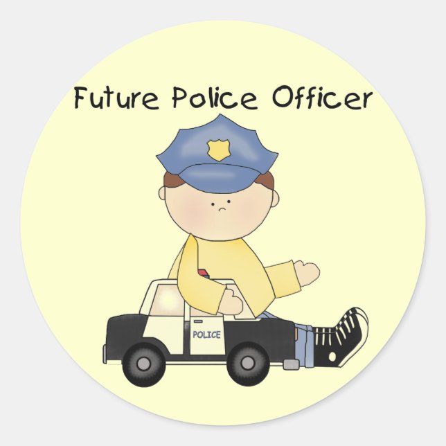 Künftige Polizeibeamte - Tshirts und Geschenke Runder Aufkleber (Vorderseite)