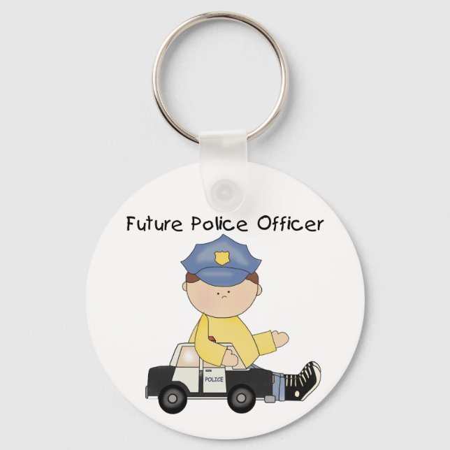 Künftige Polizeibeamte - Tshirts und Geschenke Schlüsselanhänger (Vorderseite)