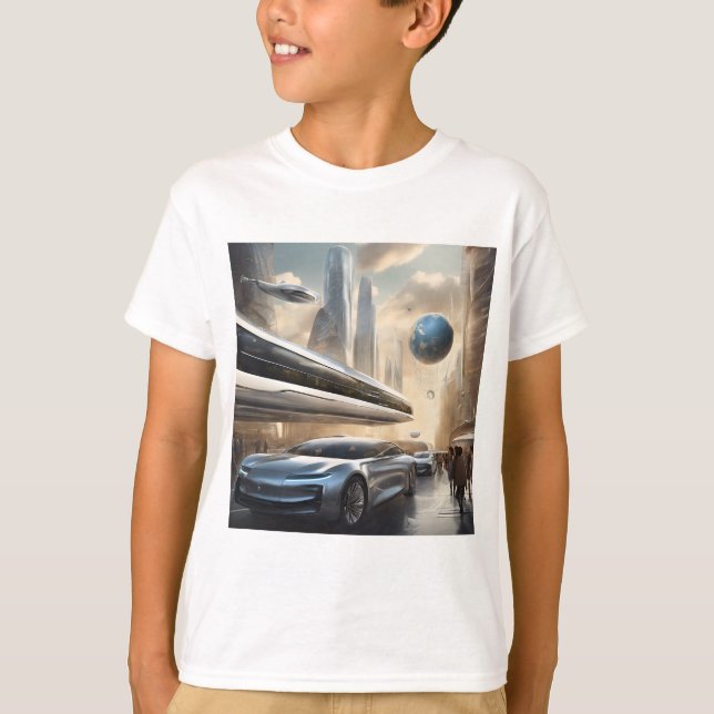 Künftige Reise: Entdecken Sie die Zukunft T-Shirt (Vorderseite)