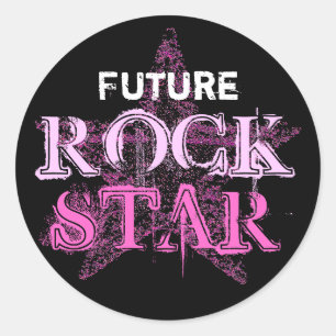 KÜNFTIGE ROCK-STAR-Aufkleber Runder Aufkleber
