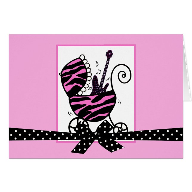 KÜNFTIGE ROCK STAR Baby Girl Cards (Vorderseite (Horizontal))