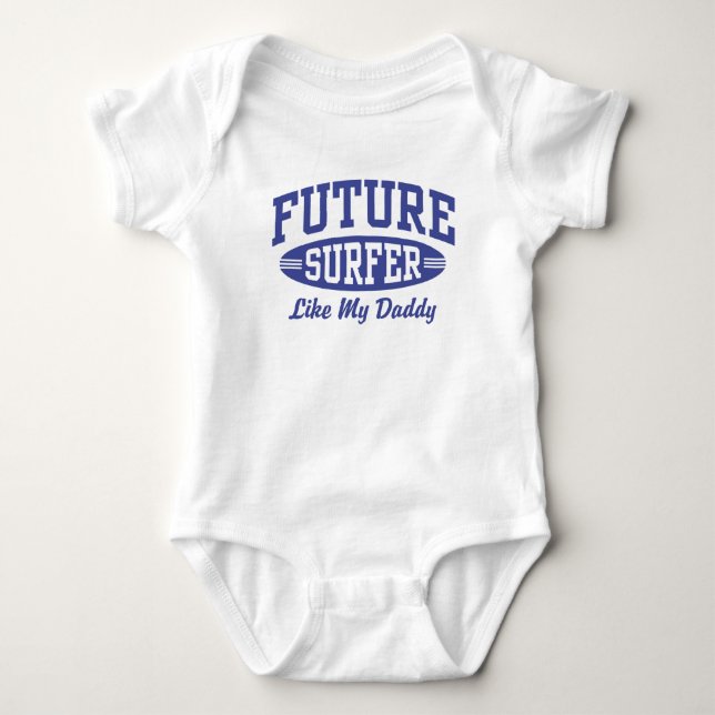 Künftige Surfer wie mein Vater Baby Strampler (Vorderseite)