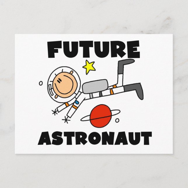 Künftige T - Shirt und Geschenke des Astronauten Postkarte (Vorderseite)