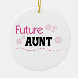 Künftige Tante Black and Pink T - Shirt und Gesch Keramikornament