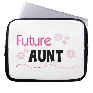 Künftige Tante Black and Pink T - Shirt und Gesche Laptopschutzhülle