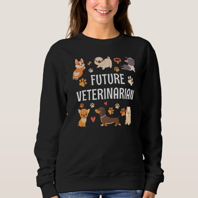 Künftige Tierärzte Tierärzte Sweatshirt (Vorderseite)