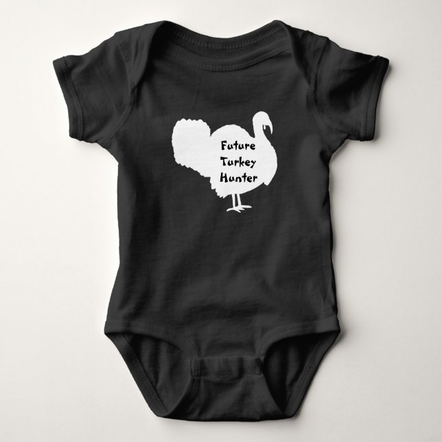 Künftige Türkei-Jäger mit der Türkei Baby Strampler (Vorderseite)