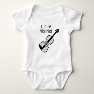 Künftige Violinist bewundern das Design von Babyka Baby Strampler