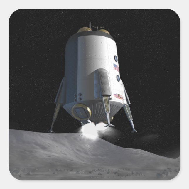 Künftige Weltraumforschungsmissionen 12 Quadratischer Aufkleber (Vorderseite)