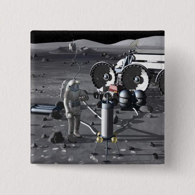 Künftige Weltraumforschungsmissionen 2 Button (Vorderseite)
