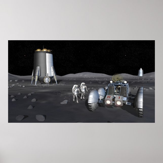Künftige Weltraumforschungsmissionen 6 Poster (Vorne)