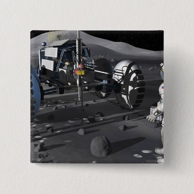 Künftige Weltraumforschungsmissionen Button (Vorderseite)