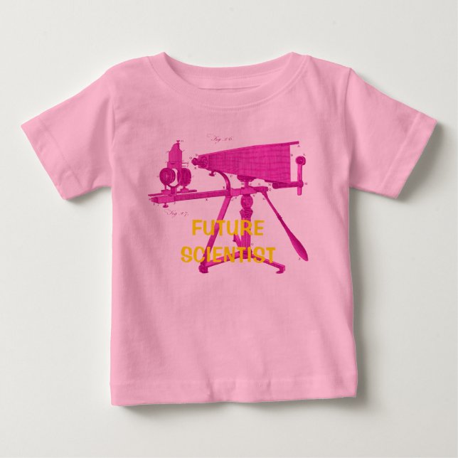 KÜNFTIGE WISSENSCHAFTLER - MIKROSKOP DES 18. JAHRH BABY T-SHIRT (Vorderseite)