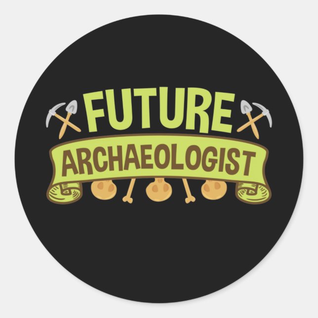 Künftiger Archäologe Archäologie-Student Runder Aufkleber (Vorderseite)