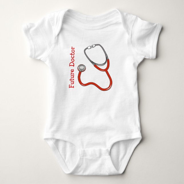 Künftiger Arzt-Baby-Bodysuit Baby Strampler (Vorderseite)