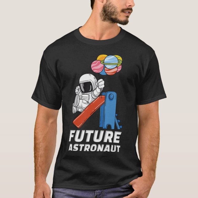 Künftiger Astronaut mit Planeten T-Shirt (Vorderseite)