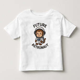 Künftiger Astronaut - Niedlicher Weltraumaffe Kleinkind T-shirt