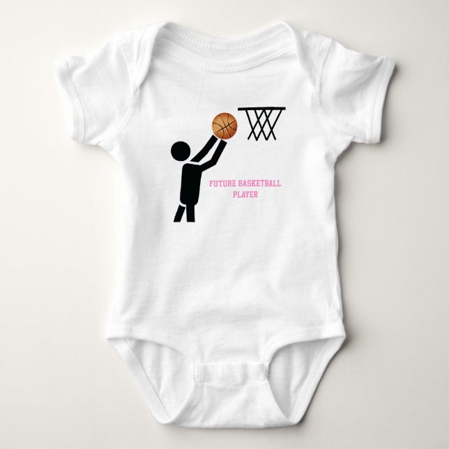 Künftiger Basketballspieler nach Ball Baby Strampler (Vorderseite)