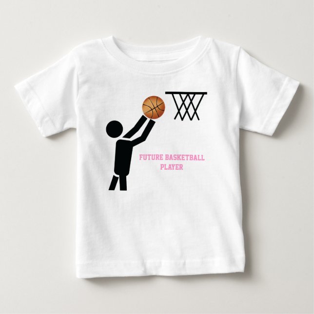 Künftiger Basketballspieler nach Ball Baby T-shirt (Vorderseite)
