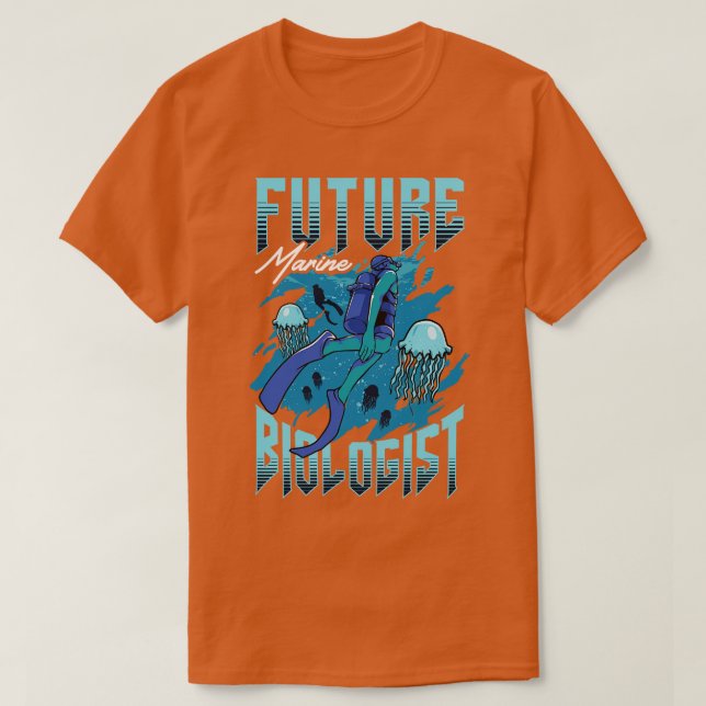Künftiger Biologe für Meeresbiologie T-Shirt (Design vorne)