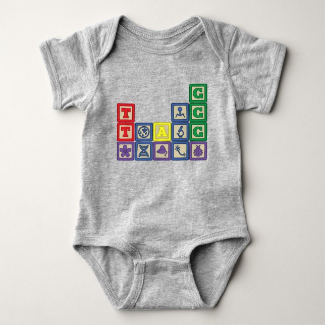 Künftiger Biologe's Blocks Baby Bodysuit Baby Strampler (Vorderseite)