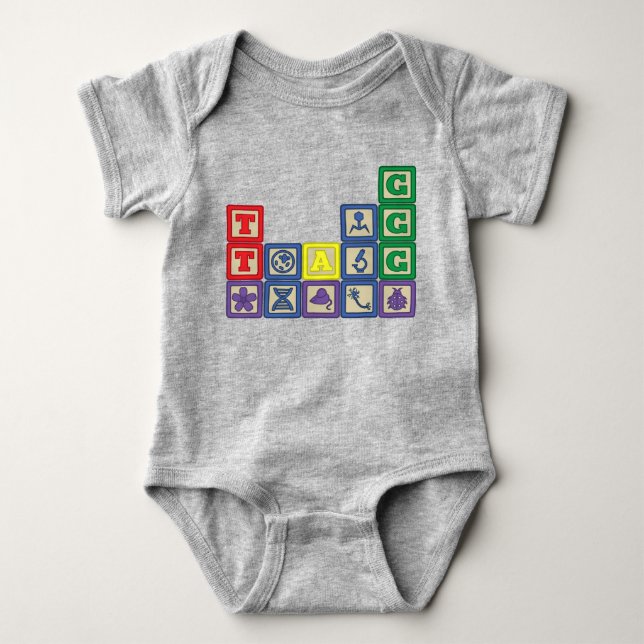 Künftiger Biologe's Blocks Baby Bodysuit Strampler (Vorderseite)