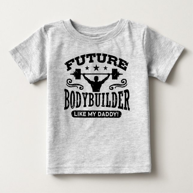 Künftiger Bodybuilder wie mein Vater Baby T-shirt (Vorderseite)