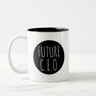Künftiger CEO // Karriereberuf Zweifarbige Tasse