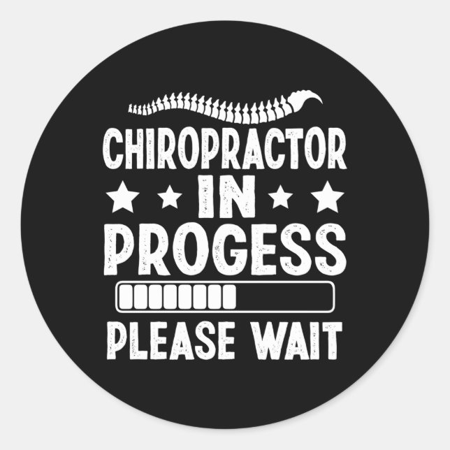 Künftiger Chiropraktiker Abschluss Chiropraktische Runder Aufkleber (Vorderseite)