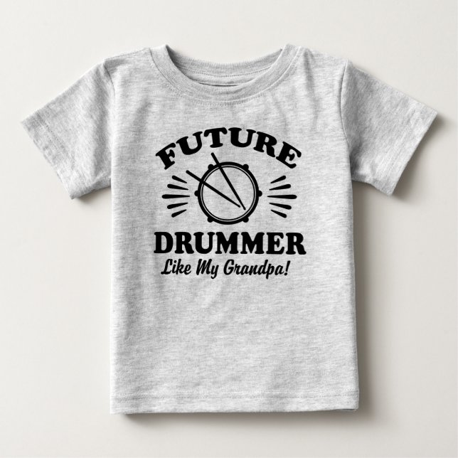 Künftiger Drummer wie mein Opa Baby T-shirt (Vorderseite)