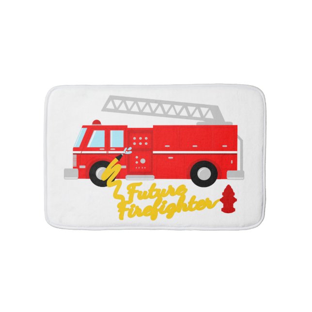 Künftiger Feuerwehrfahrzeug Badematte (Vorderseite)