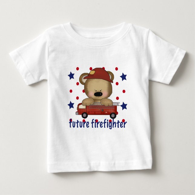 Künftiger Feuerwehrmann Baby T-shirt (Vorderseite)