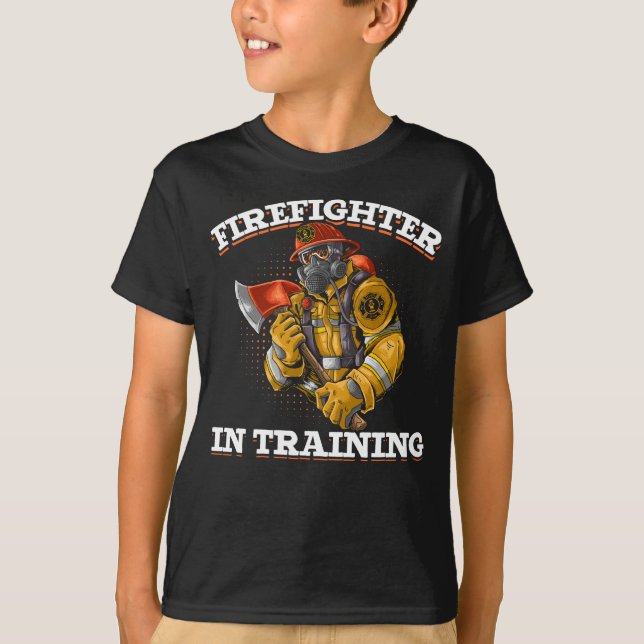 Künftiger Feuerwehrmann für Coole Jungs und Mädche T-Shirt (Vorderseite)