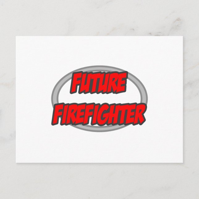 Künftiger Feuerwehrmann Postkarte (Vorderseite)