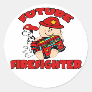 Künftiger Feuerwehrmann Runder Aufkleber