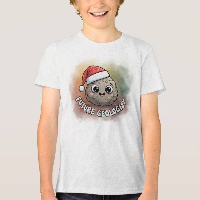 Künftiger Geologe Tri-Blend Shirt (Vorderseite)