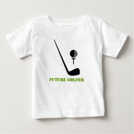 Künftiger Golfclub und Ball Black, Green Custom Baby T-shirt