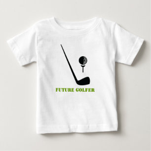 Künftiger Golfclub und Ball Black, Green Custom Baby T-shirt