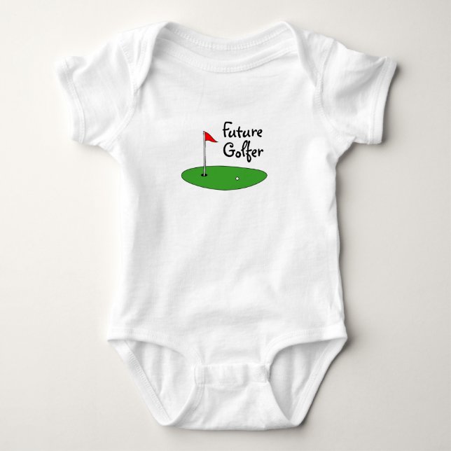 Künftiger Golfer Baby Bodysuit für Neugeborene Baby Strampler (Vorderseite)
